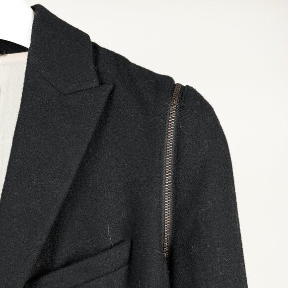McQ Alexander McQueen AW/11 Black Wool Zippered Tail Coat - Picture 6 of 13
